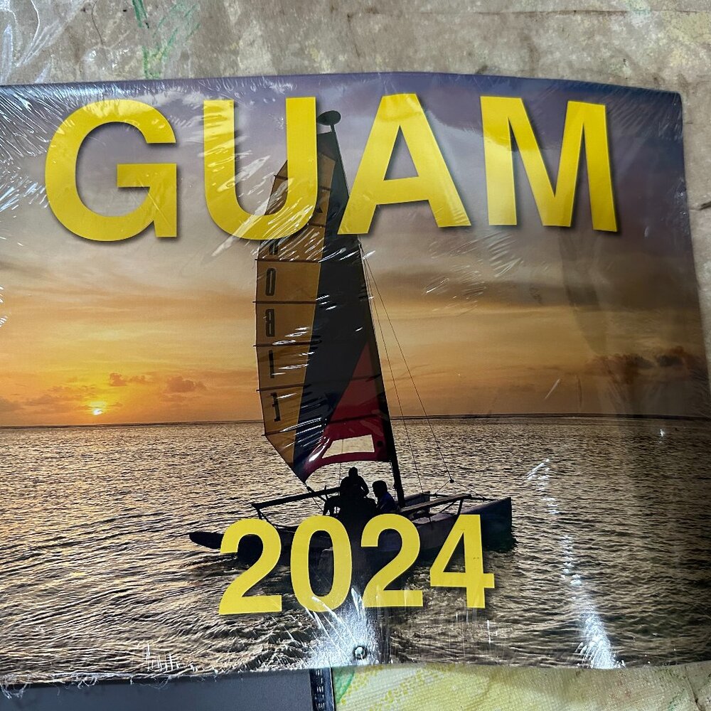 New Sealed Guam 2024 Calendar 11" x 8" Guahan Hafa Adai Tim Rock